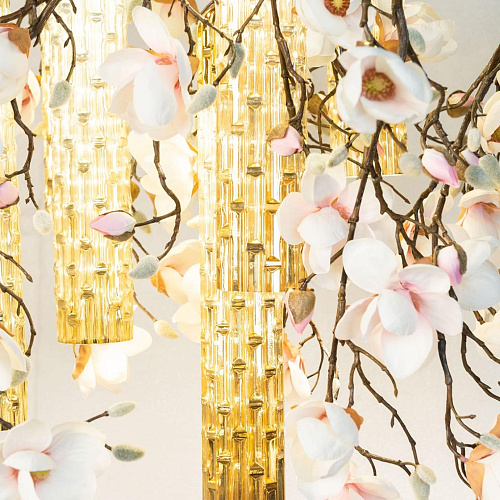 Lustre blanc et or Magnolia