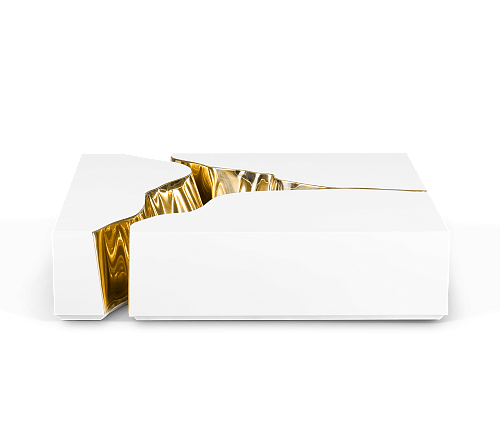 Table Basse Blanche Fissure