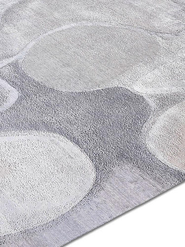 Tapis fait main de luxe Argent