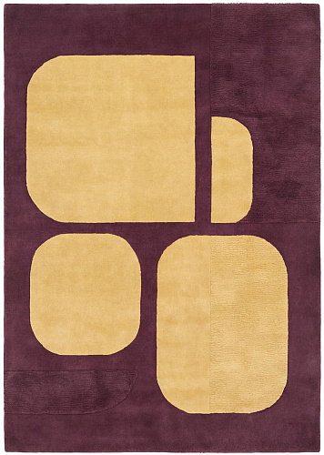 Tapis de luxe Rounded Blocks Plum