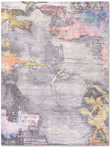 Tapis noué main Soleil Pastel
