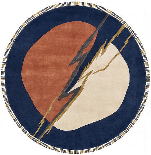 Tapis de luxe Lightning Crest Navy