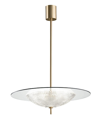Suspension Contemporaine en Verre et Cristal