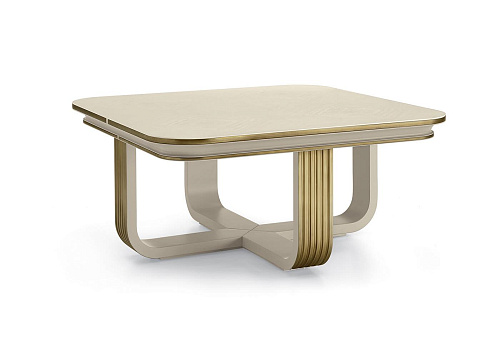 Table Basse Blanche / Or Oliver