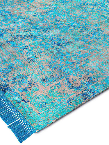 Tapis de luxe Bleu Électrique