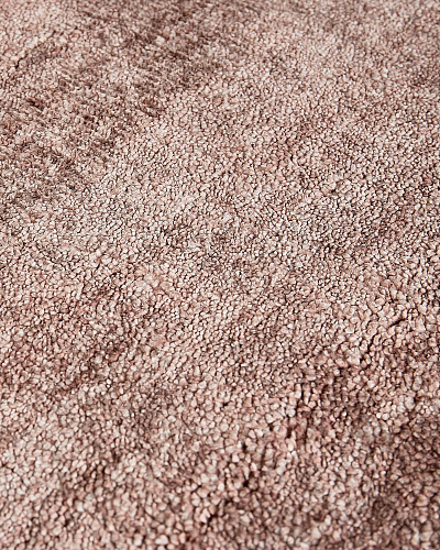 Tapis Rond Poudré en Soie de Bambou