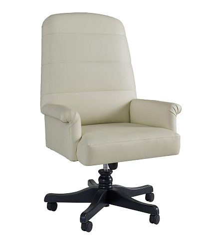 Chaise de bureau pivotante crème