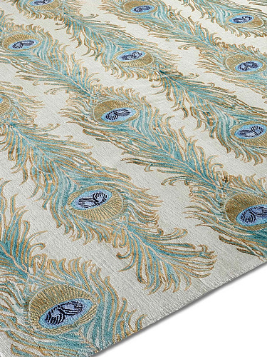 Tapis de luxe fait main Plumes Lane