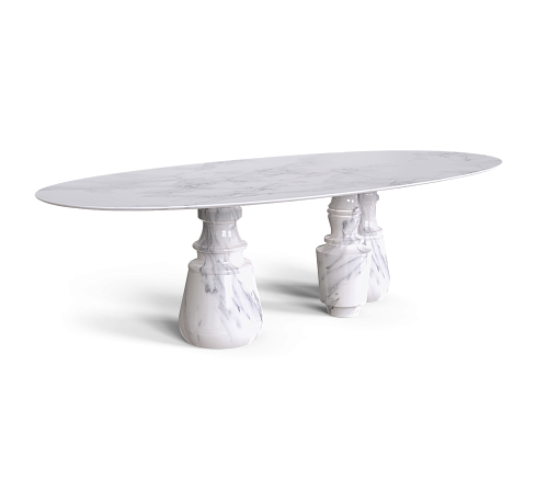 Grande Table Ovale Estremoz Obsidienne