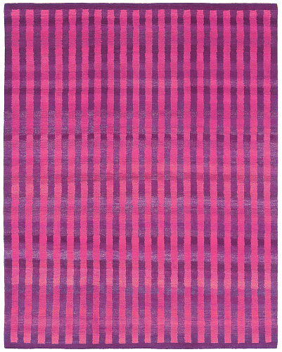 Tapis Gama Rayures Verticales Rose