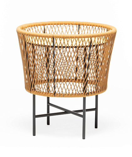Table Basse de Jardin Ronde Jaune Tamburo SM