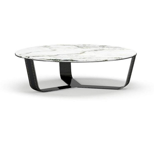 Table basse ovale en marbre Alpha