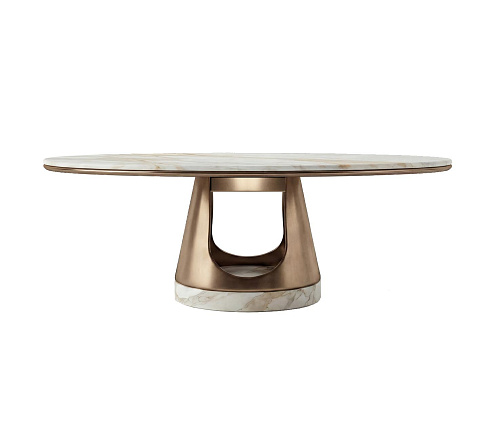 Table basse ronde Aura avec base en arc