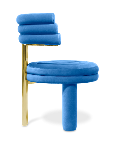 Chaise de Salle à Manger Kerr Bleue