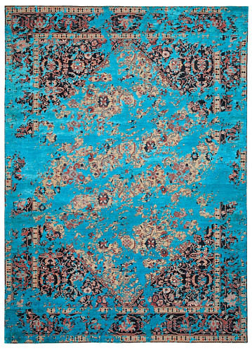 Tapis Serapi Queensbury Double Ciel Néon Phirozy