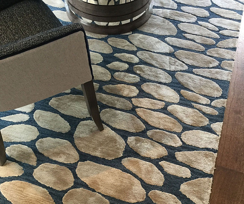 Tapis Pebble Bleu Woad