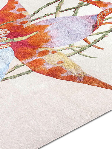 Tapis noué main Orchidée