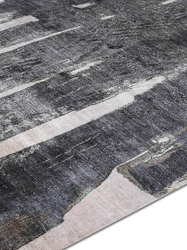 Tapis No. 04 Noir sur Beige