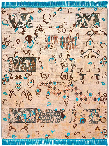 Tapis noué main de luxe Dragon