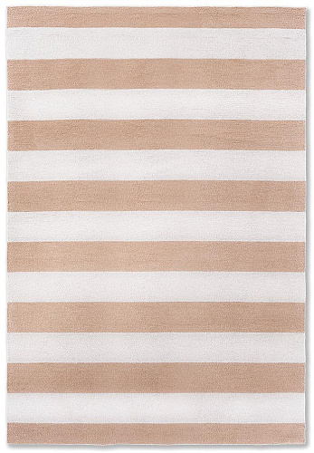 Tapis d'Extérieur Rayé Ocre Pâle