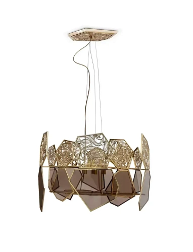 Lustre en verre bronze Hypnotique