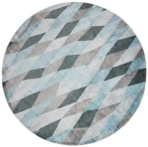 Tapis Losanges Ivre Bleu