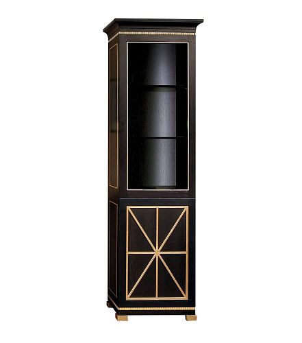 Vitrine haute en bois laqué noir