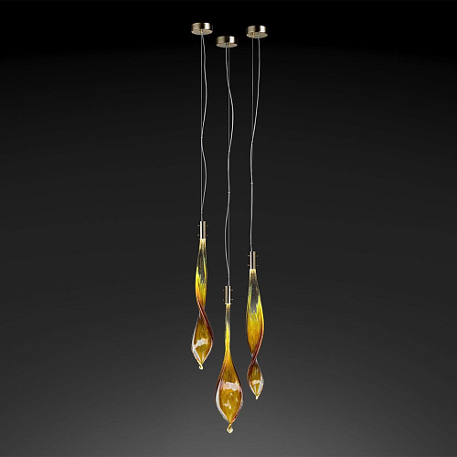 Suspension Murano Feuilles 3 Lumières