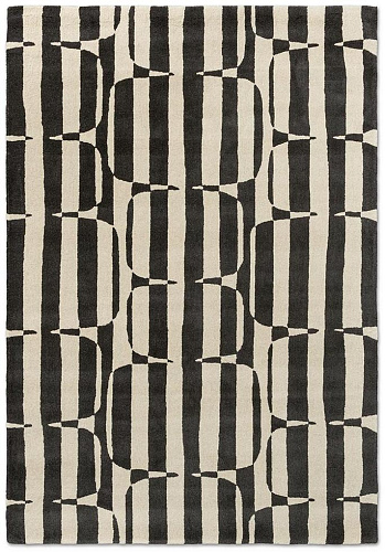 Tapis Bloc Rayé Charbon