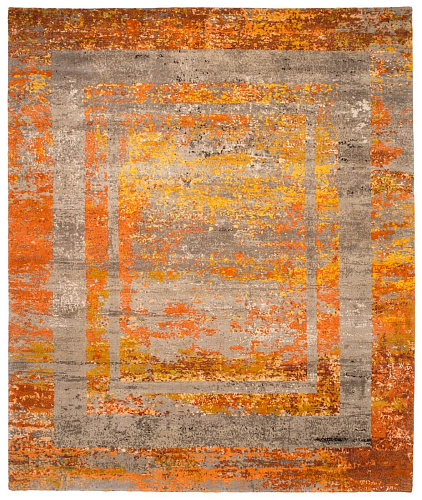 Tapis Artwork 27 Triple Bordure Orange Inversée