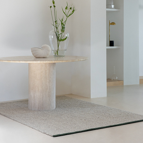 Tapis Artisan Matière Uni Gris Cendré