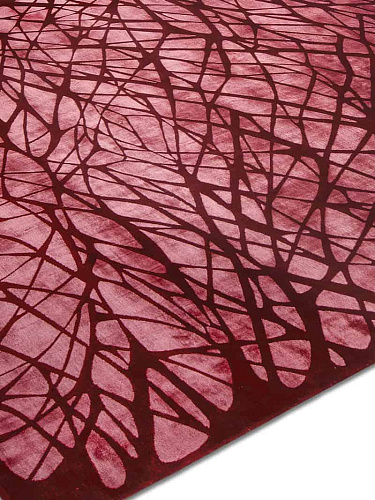 Tapis noué main de luxe Dresden Rouge