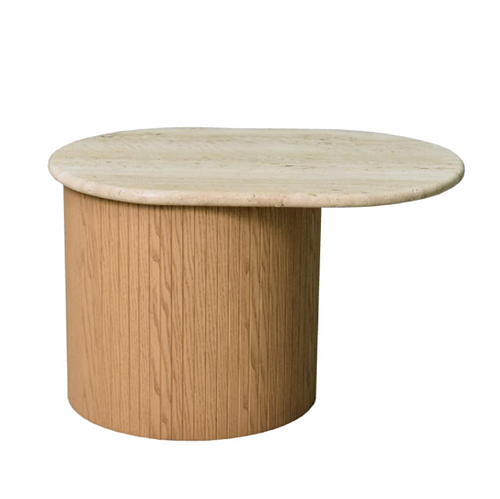 Table d'appoint Bitta avec plateau en marbre