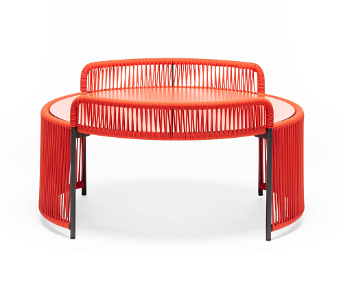 Table Basse de Jardin Ronde Rouge Altana ME