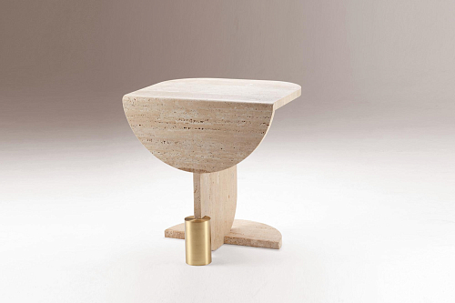 Table d'appoint en travertin Playing Games