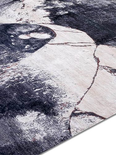 Tapis Noir No. 01 Original sur Blanc