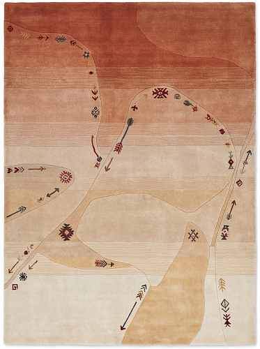Tapis Abstract Path Terracotta
