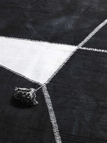 Tapis Patchwork Chanvre Noir C’est Noir