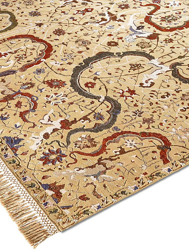 Tapis de luxe Tabriz Jaune