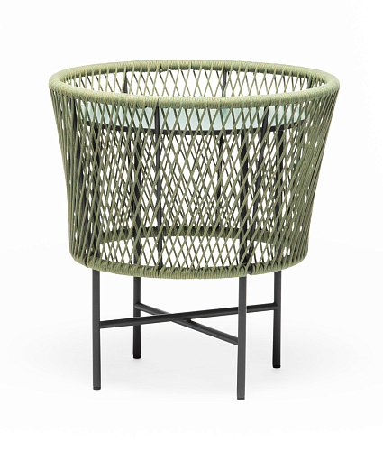 Table Basse de Jardin Ronde Verte Tamburo SM