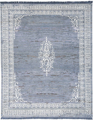 Tapis Ravenna Radi Petit Texturé Bleu Blanc