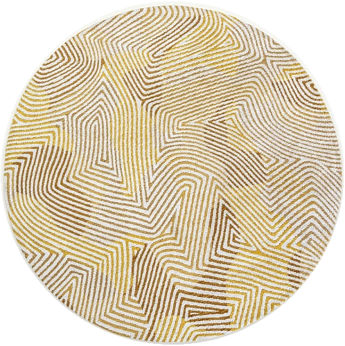 Tapis Yellow Hippy 9799 Round