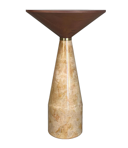 Table d'appoint Cino en marbre jaune