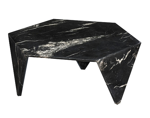 Table basse en marbre noir Ruche