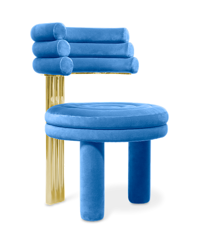 Chaise de Salle à Manger Kerr Bleue