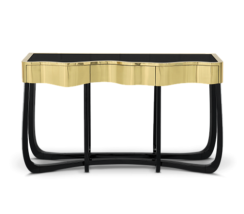 Console Sinuous Dorée
