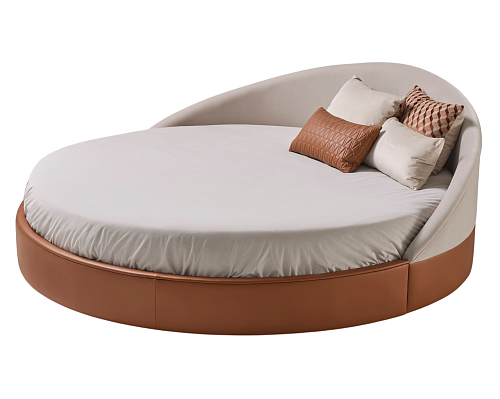 Lit rond en cuir Arco