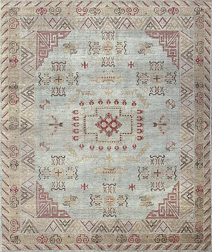 Tapis en Laine Khotan Noué à la Main