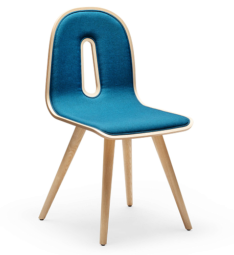 Chaise Gotham Woody S-I Bleue