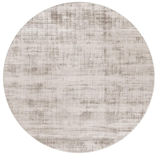 Tapis Rond en Soie de Banane Grise